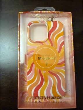 Delilah Wear Pink, Orange & Yellow Swirl MagSafe Case
